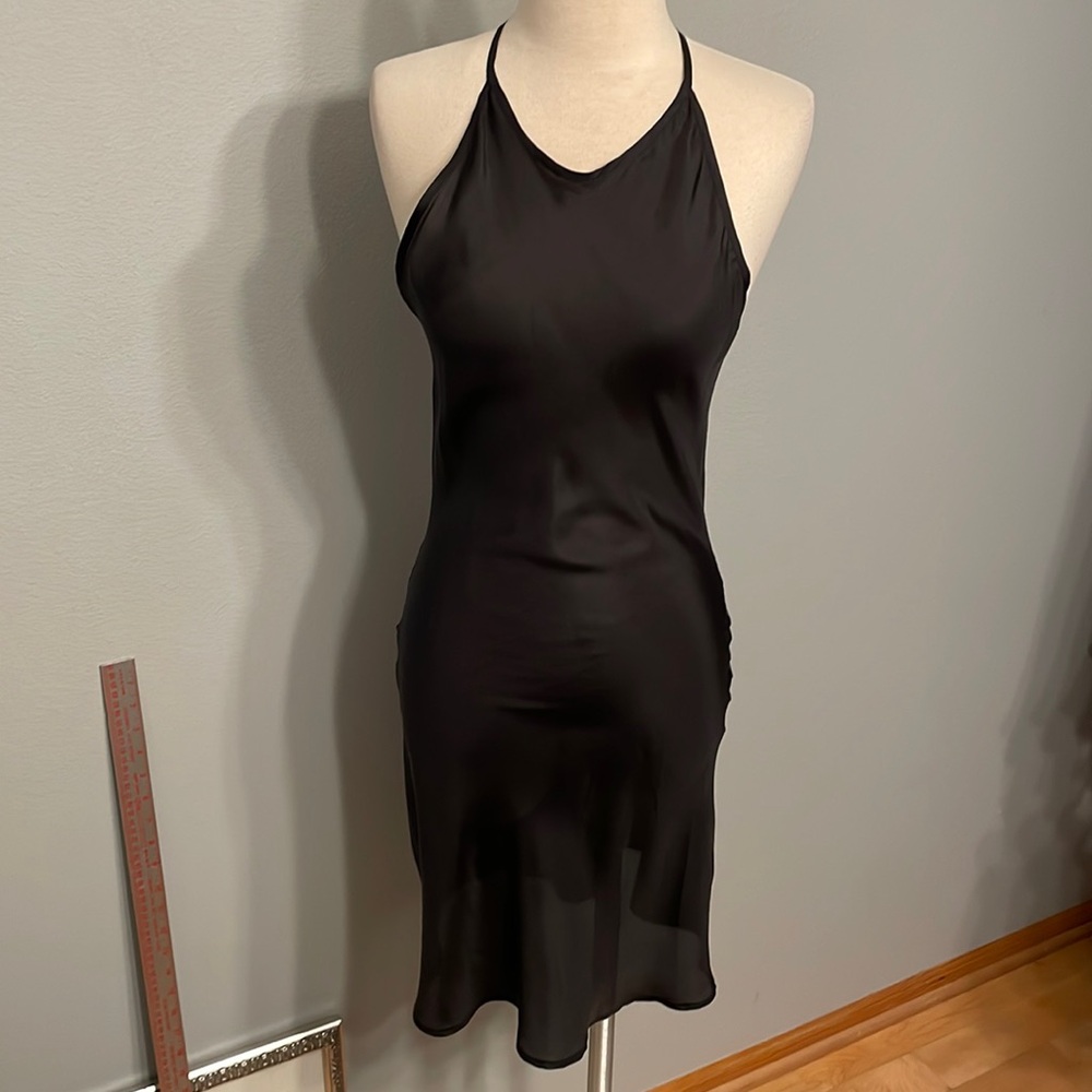 Calvin Rucker Silk Slip Dress Black size Small